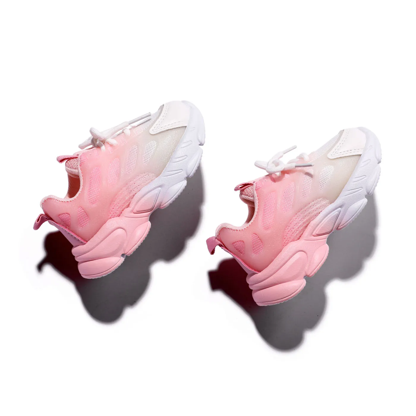 طفل صغير / طفل أحذية رياضية متدرجة مسامية  زهري big image 1