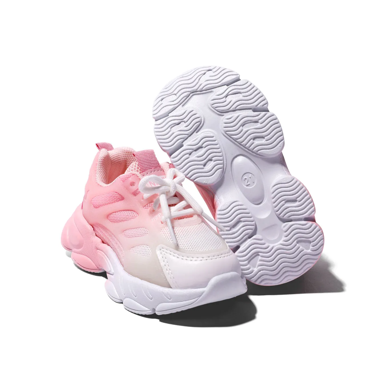 Toddler/Kid Breathable Gradient Sneakers  Pink big image 1