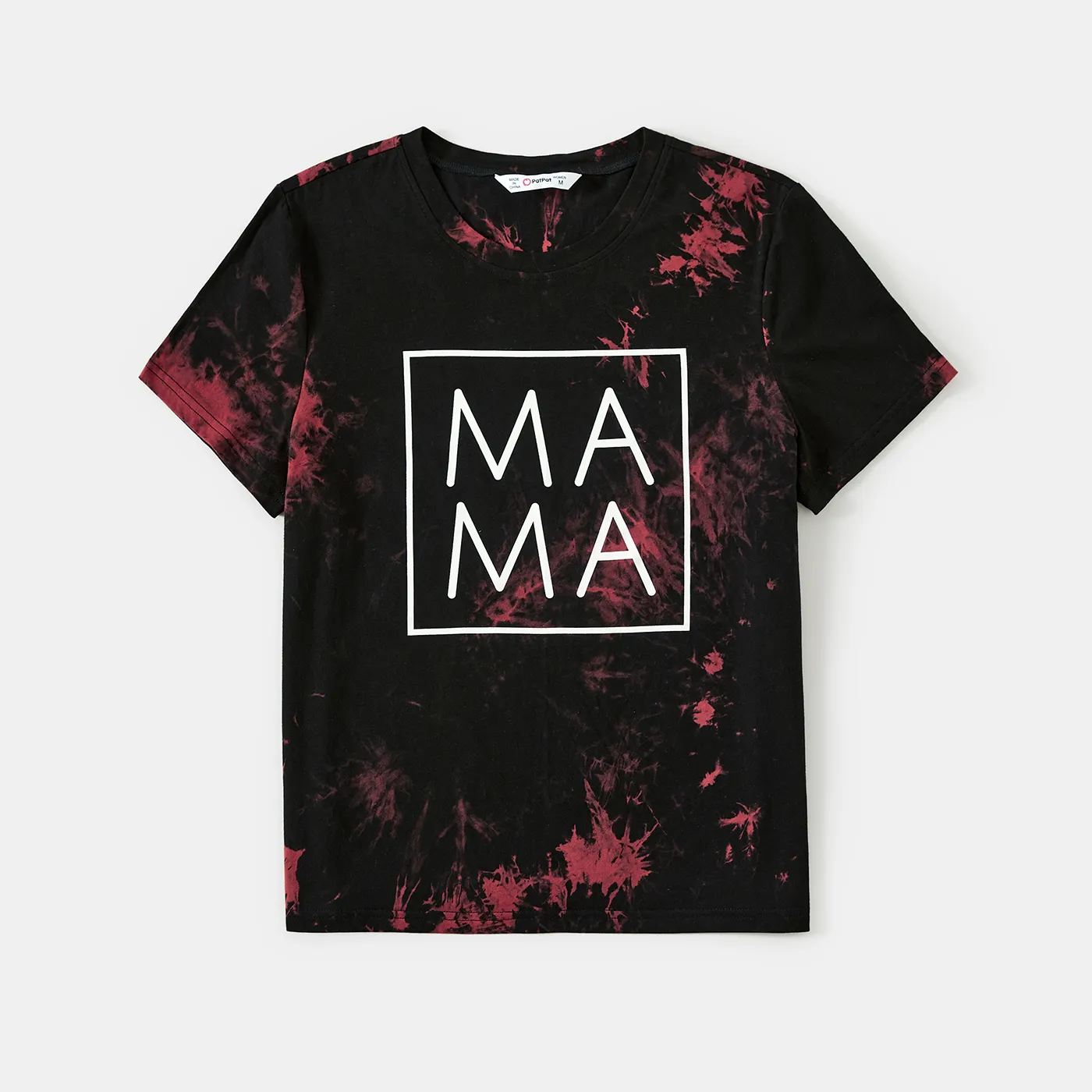 Family Matching 100% Cotton Letter Print Tie Dye Short-sleeve Tops   big image 10