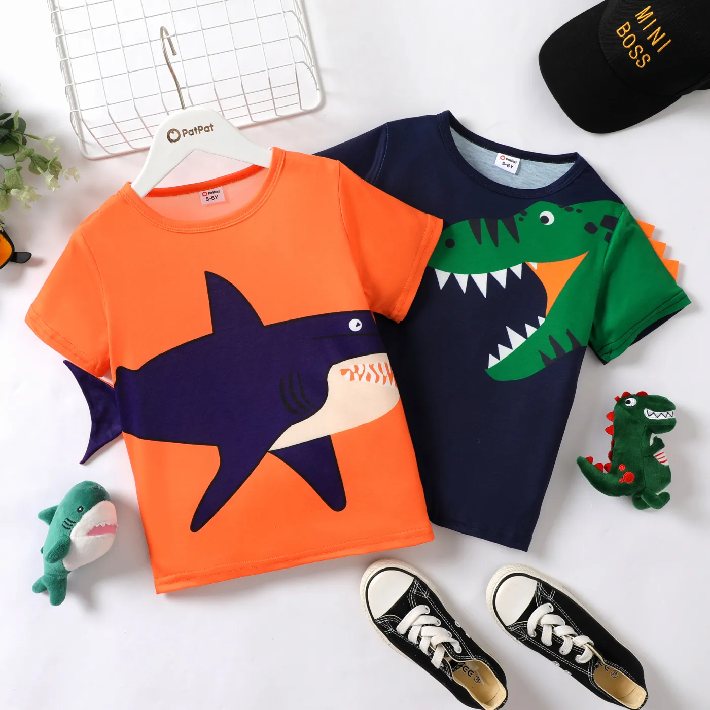 Kid Boy Shark Graphic Short-sleeve Tee 