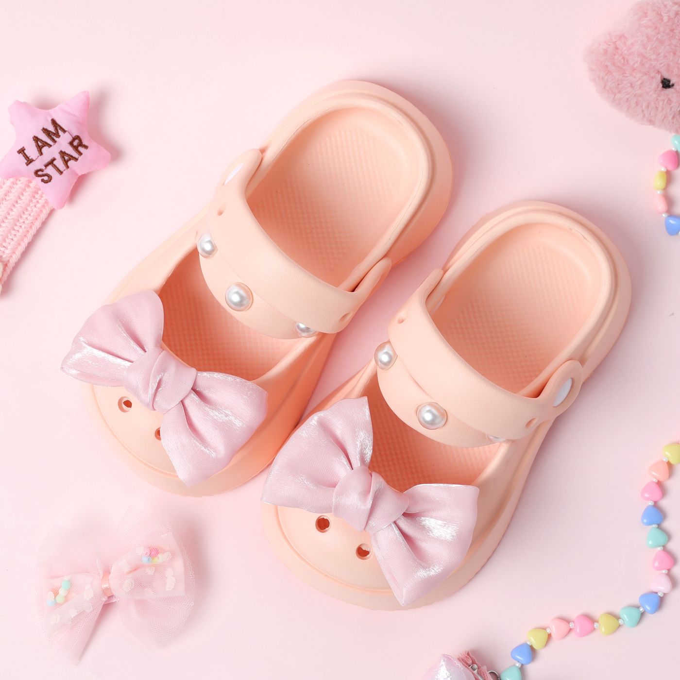 Kid Bow Decor Cute Hollow Shoes