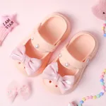 Kid Bow Decor Cute Hollow Shoes Light Pink
