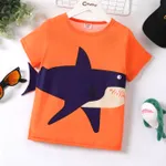 Kid Boy Shark Graphic Short-sleeve Tee  Orange