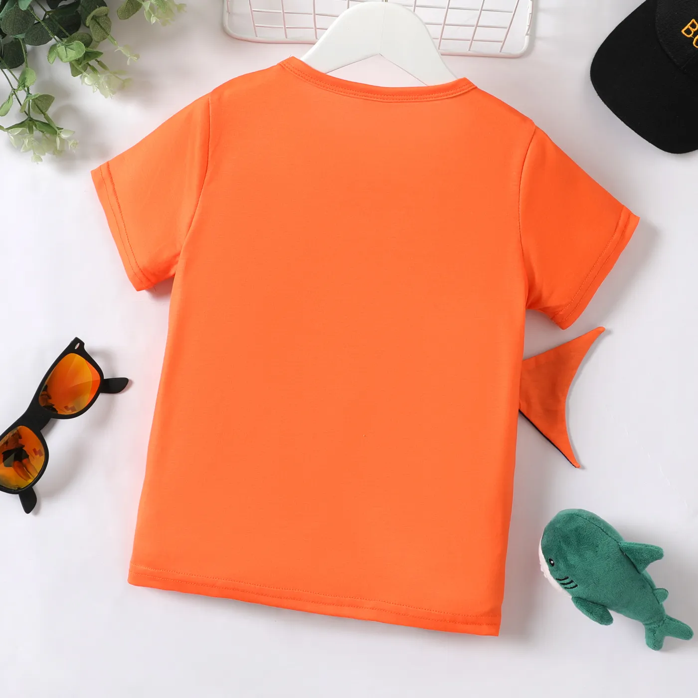 Kid Boy Shark Graphic Short-sleeve Tee  Orange image 3