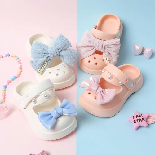 Kid Bow Decor Cute Hollow Shoes