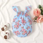 Baby Girl Allover Floral Print Smocked Ruffle Romper  image 2