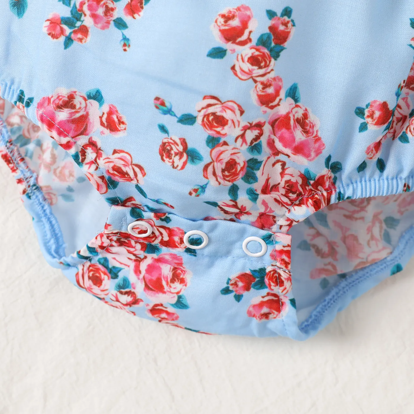 Baby Girl Allover Floral Print Smocked Ruffle Romper  image 5