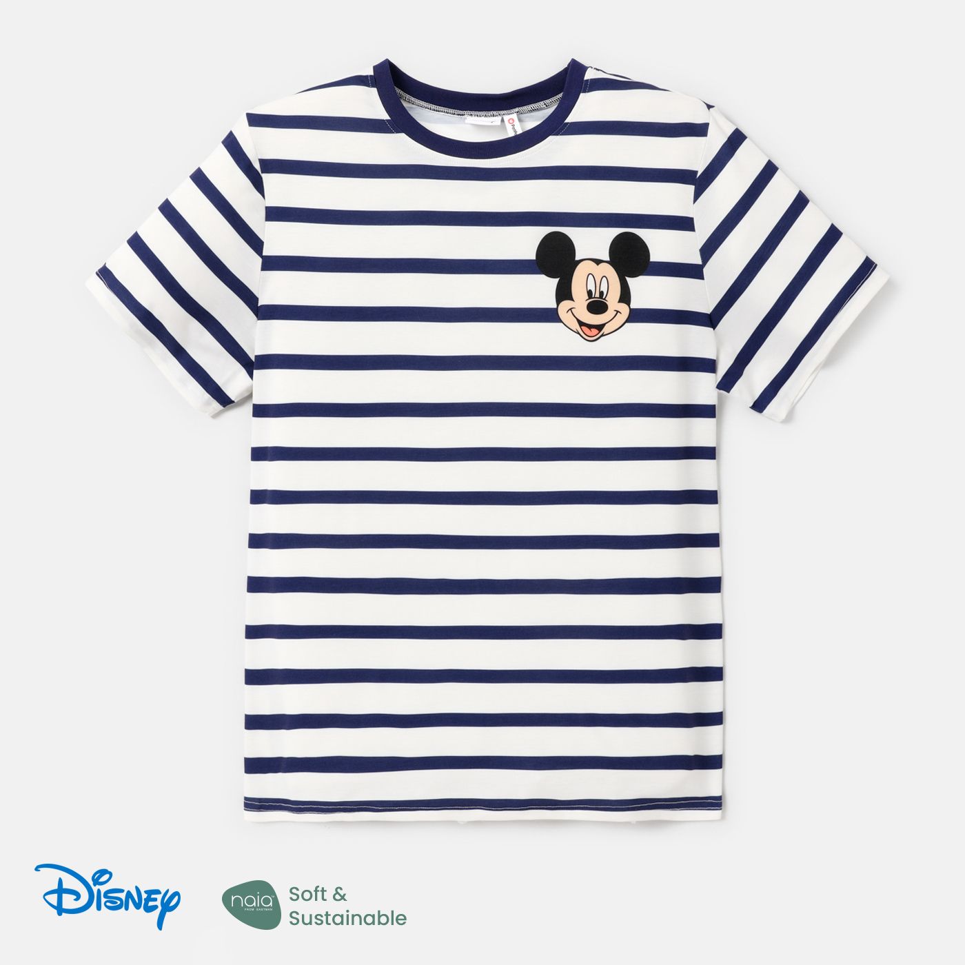 Disney Mickey And Friends Family Matching Stripe & Character Print Short-sleeve Naiaâ¢Dresses And T-shirts Sets
