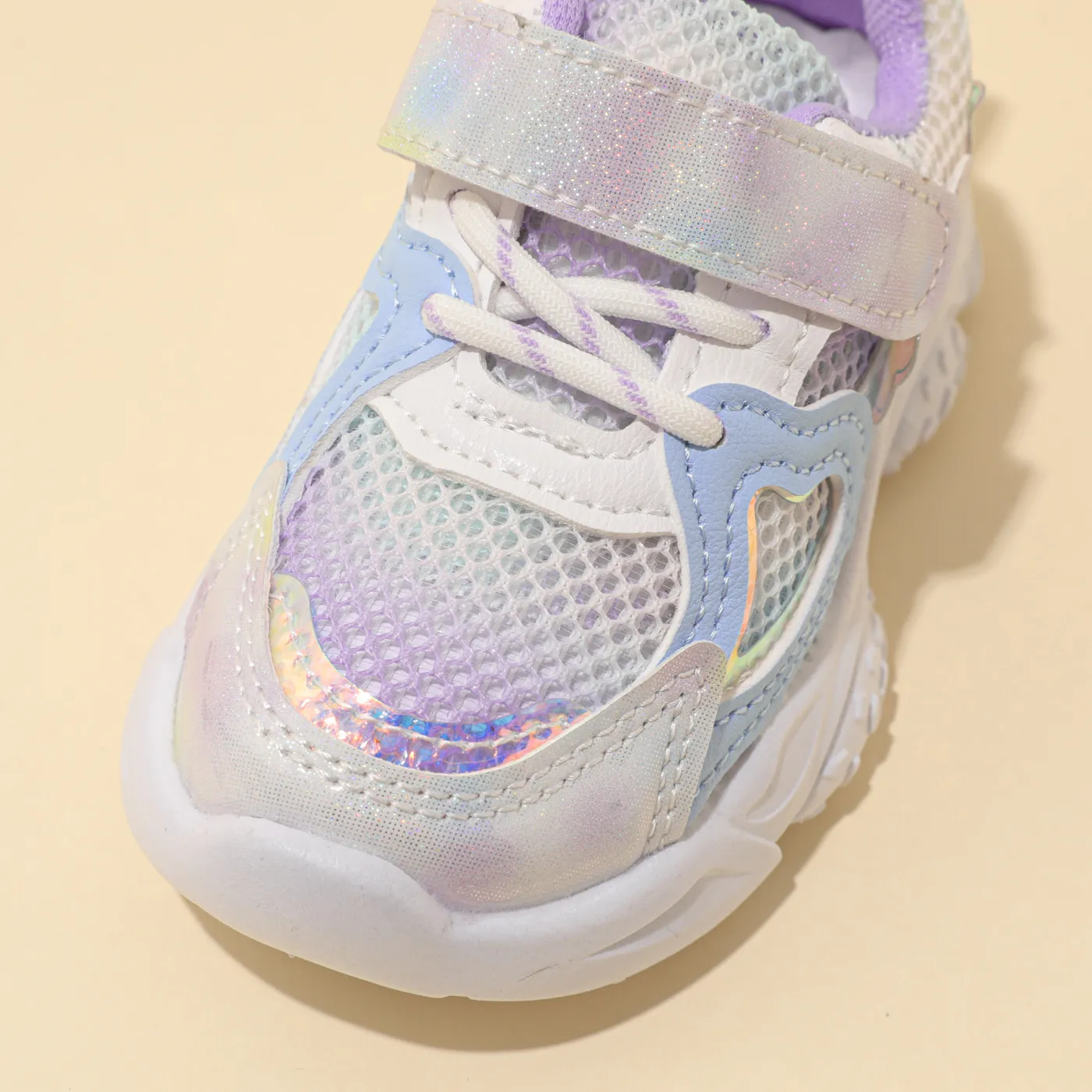 Toddler/Kid Butterfly decor Velcro Mesh Sporty Shoes Purple image 4