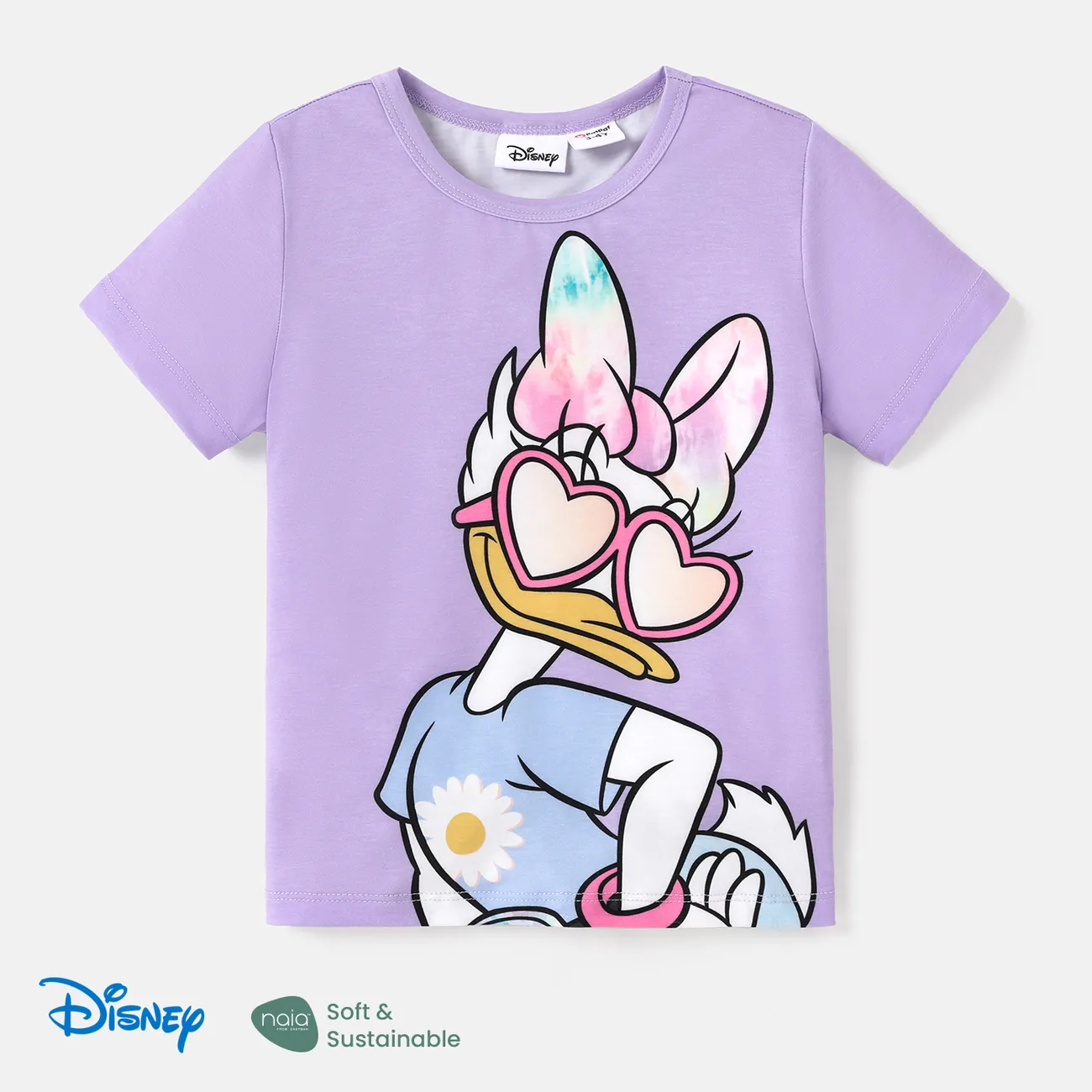 Disney Toddler / Kid Girl / Boy Character Print Naia™ Tee à manches courtes Violet Clair big image 1