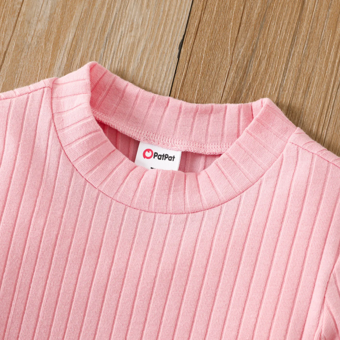 Toddler Girl Solid Basic Style Long Sleeves Dress  image 3
