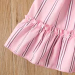 Toddler Girl Pink Stripe Print Ruffled Slip Dress   image 5