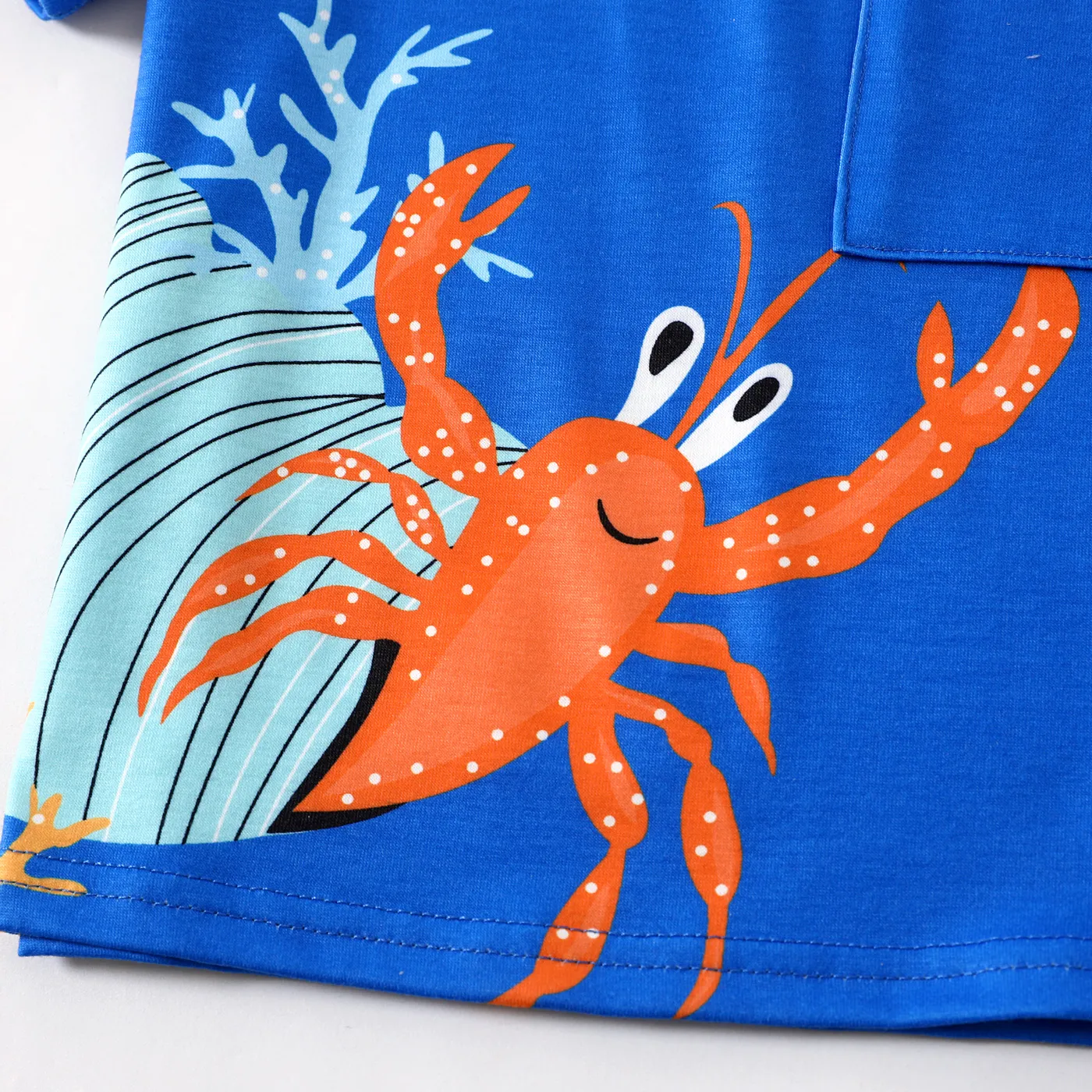 Criança Menino Bolso cosido Infantil Manga curta T-shirts  image 4