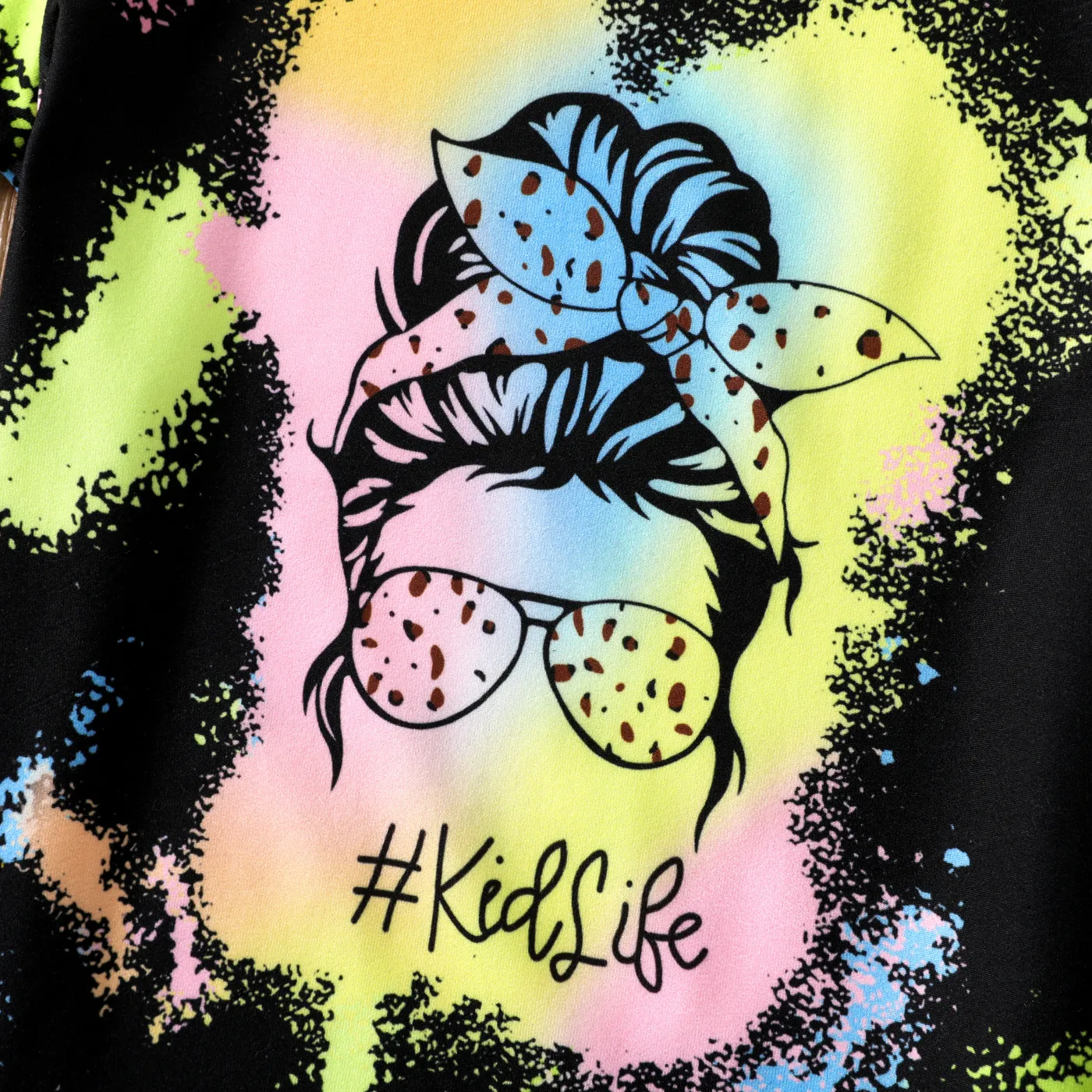 Toddler Girl Figure Print Short-sleeve Tee  Black image 4