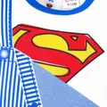 Justice League Baby Girl/Boy Naia™ Stripe Overalls Pattern Short-sleeve Jumpsuit  image 3