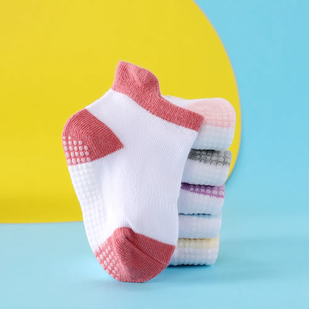 6 Pairs Baby/Toddler Adhesive Anti-slip Socks  big image 4