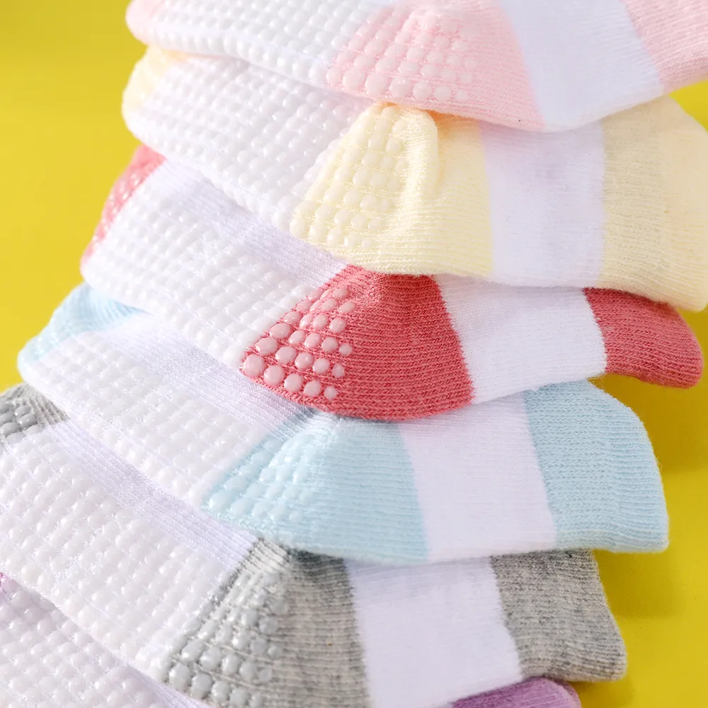 6 Pairs Baby/Toddler Adhesive Anti-slip Socks  big image 5