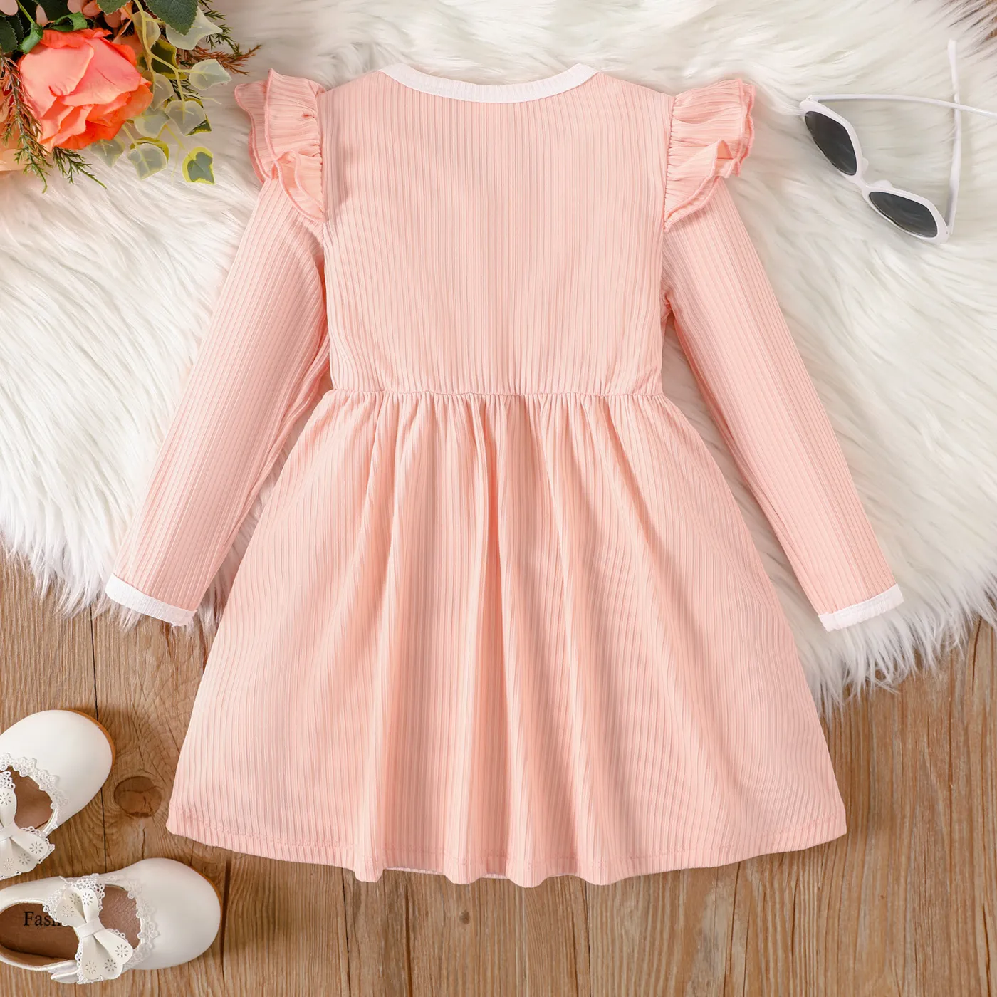Criança Menina Mangas franzidas Básico Vestidos  image 2