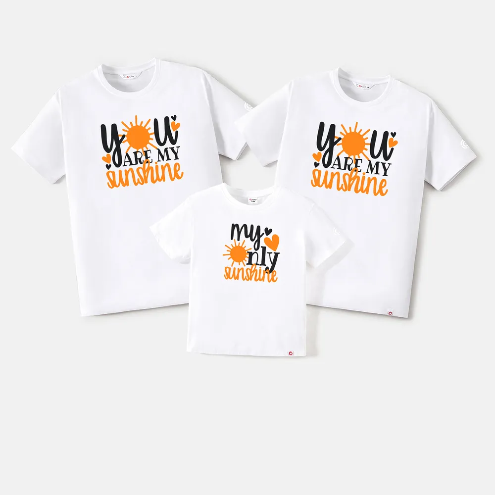 Go-Neat Water Repellent and Stain Resistant Family Matching Letter Print Short-sleeve Tee big image 10