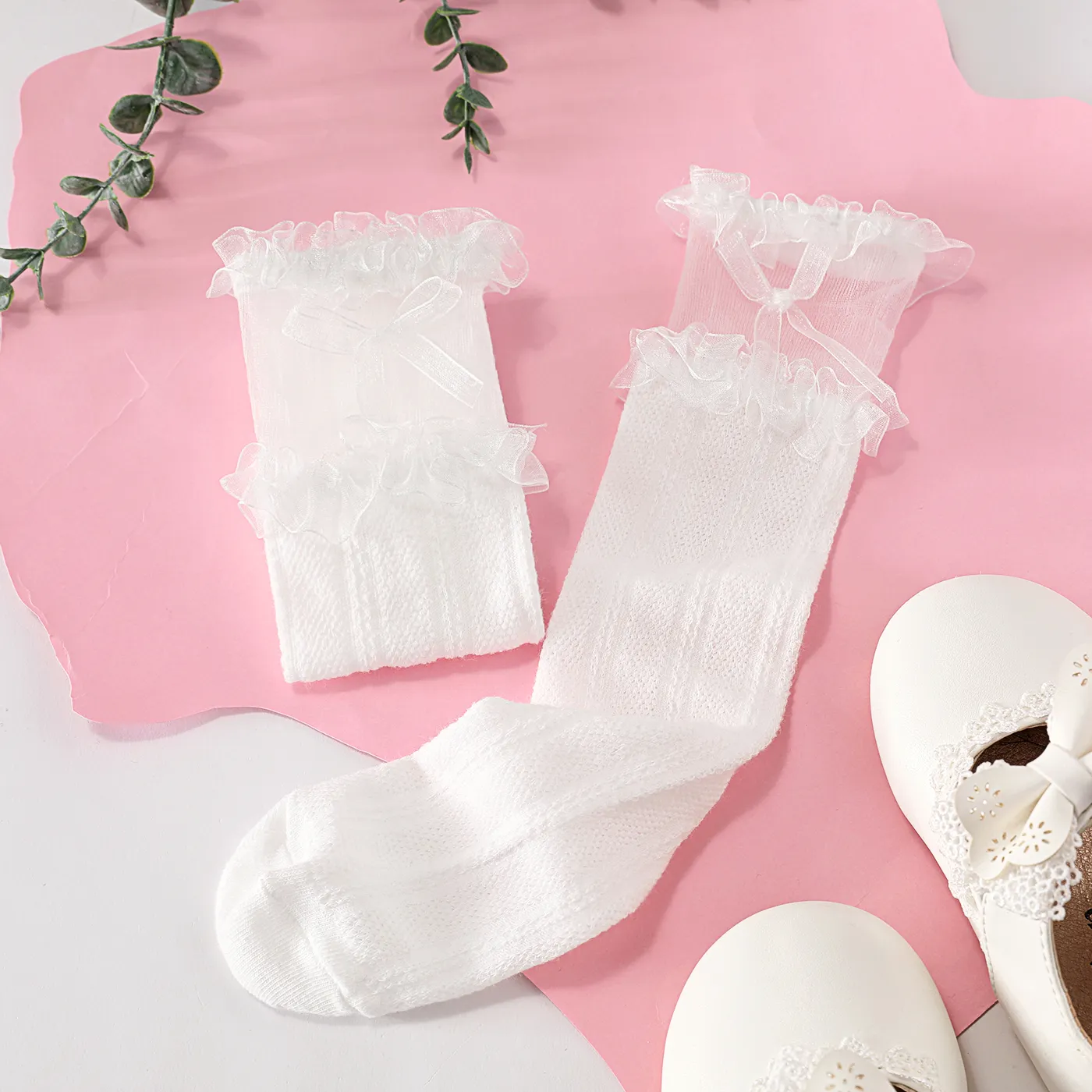 Toddler/Kid Ruffle Mesh Stockings   image 3