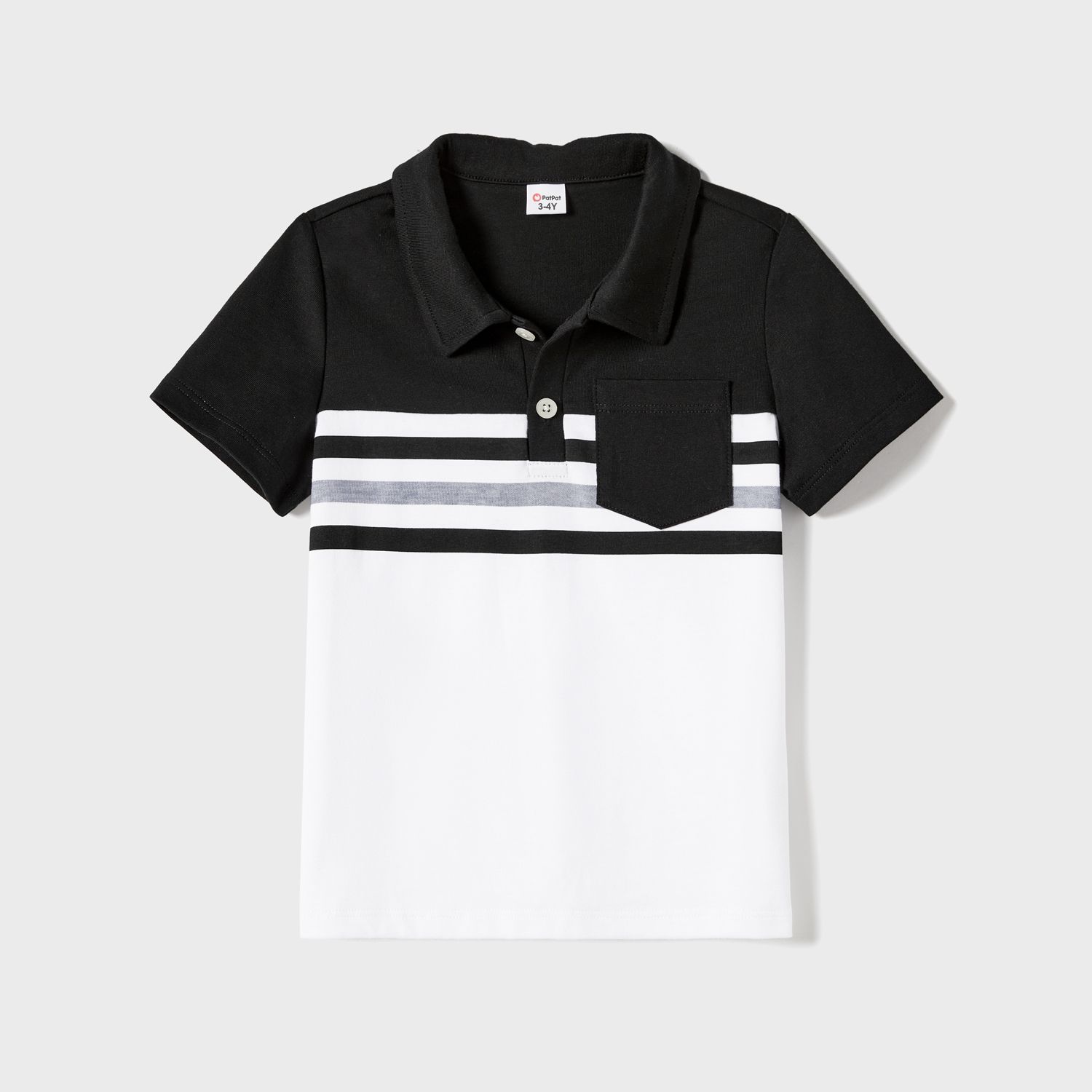 

Family Matching black dot dresses and Long-sleeve Colorblock Tops Sets