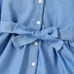 Toddler Girl Belted Denim Shirt Dress   image 4