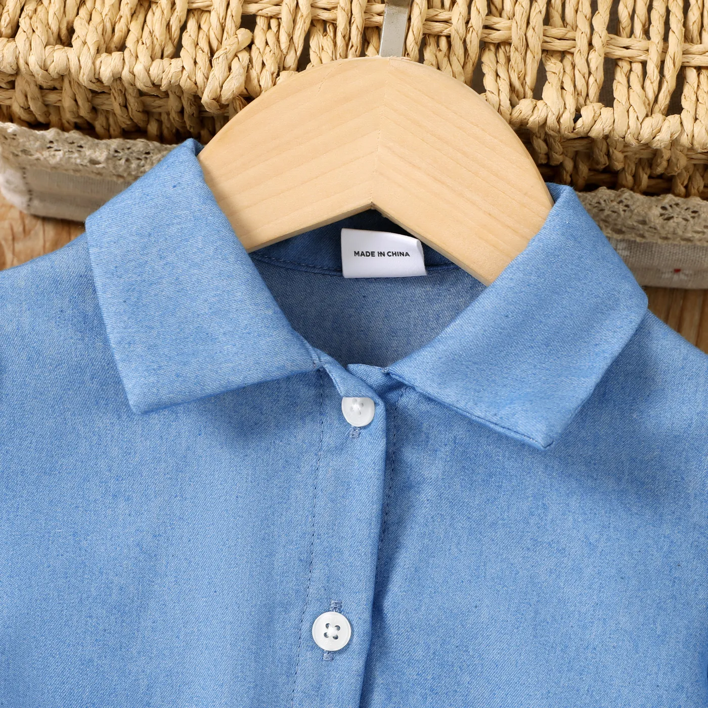 Toddler Girl Belted Denim Shirt Dress  DENIMBLUE image 3