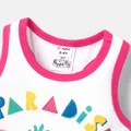 Peppa Pig Toddler Girl 2pcs Character Print Cotton Tank Top and Plant Print Shorts Set  image 3