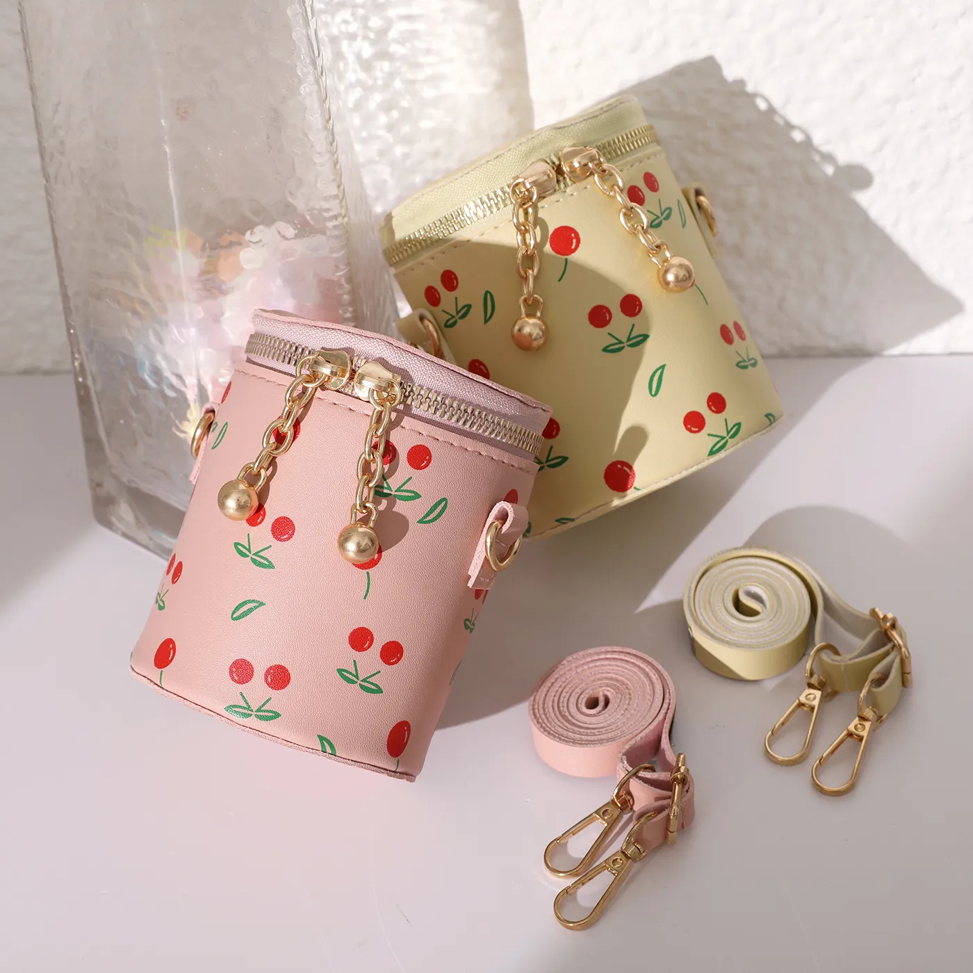 Toddler/Kid Fashion Cherry Pattern Pendant Bucket Shoulder Bag