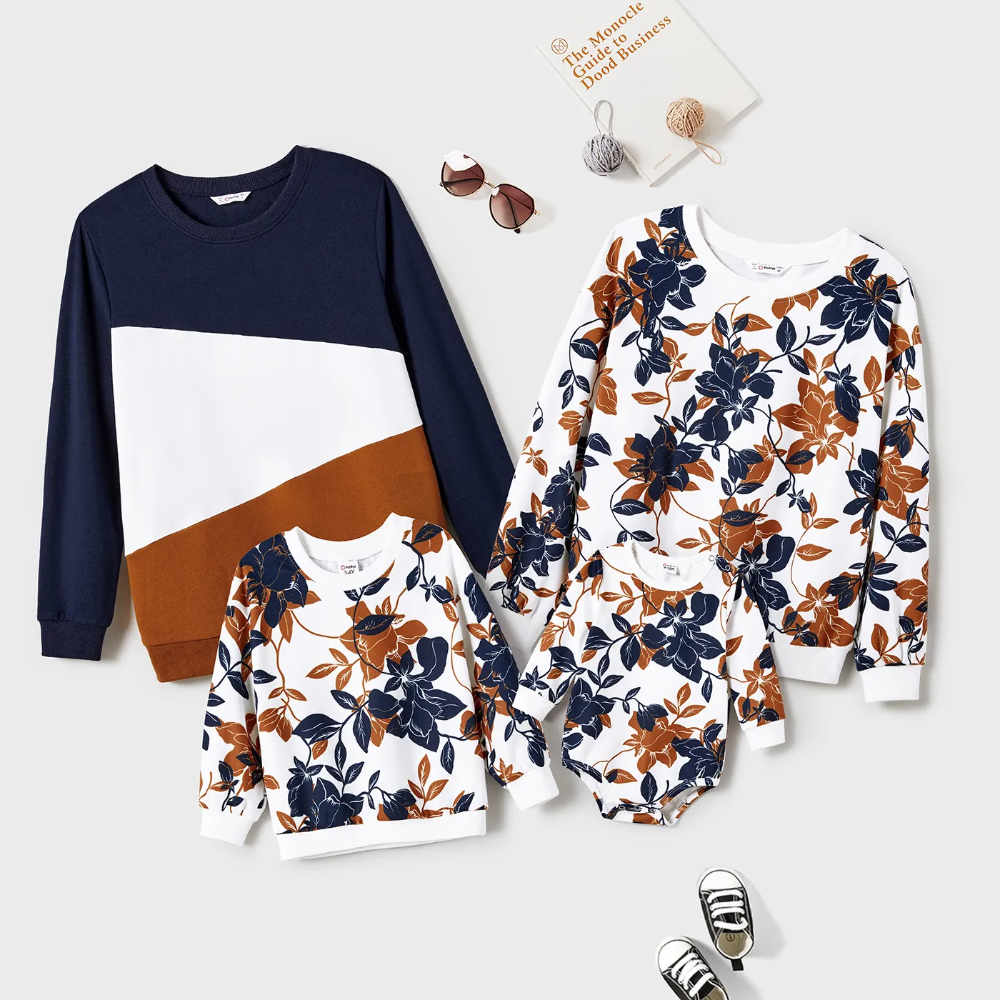 Look de família Flor grande Manga comprida Conjuntos de roupa para a família Tops  image 3