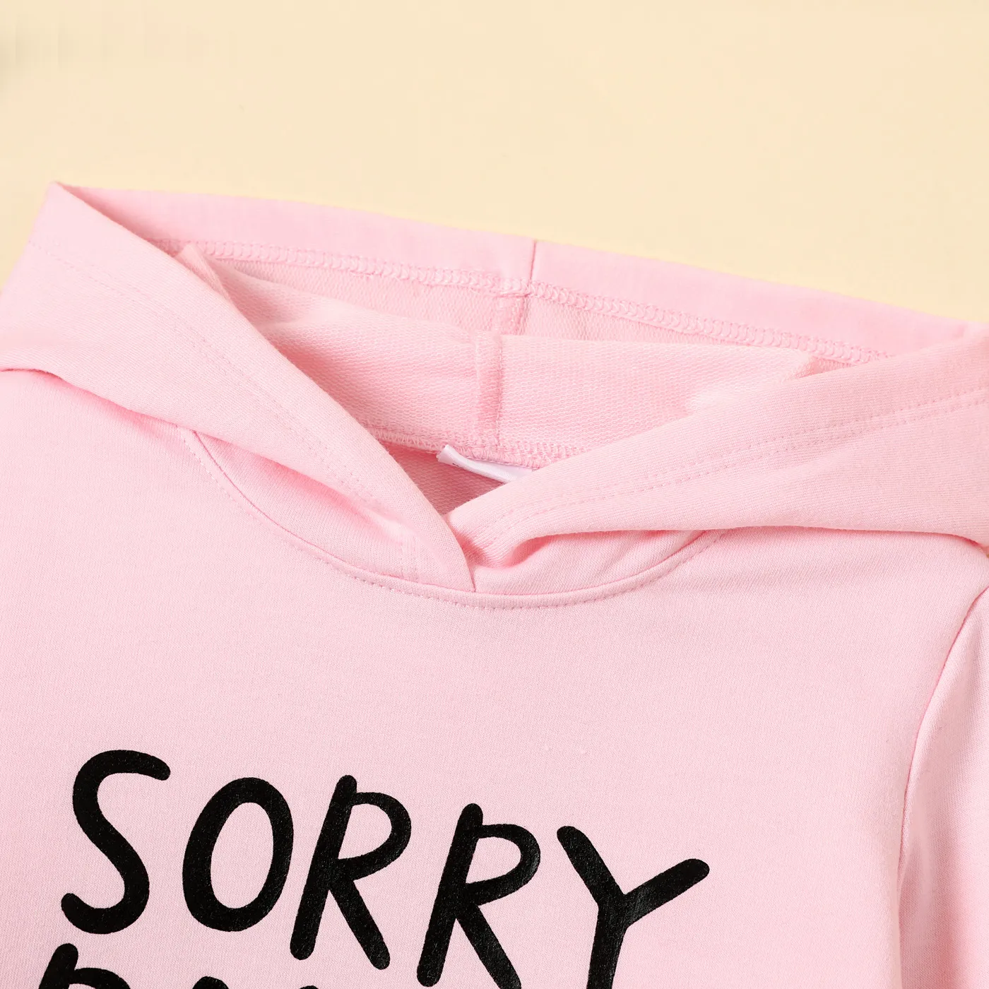 Toddler Boy/Girl Letters Print Long-sleeve Hooded Sweatshirt  Pink image 4