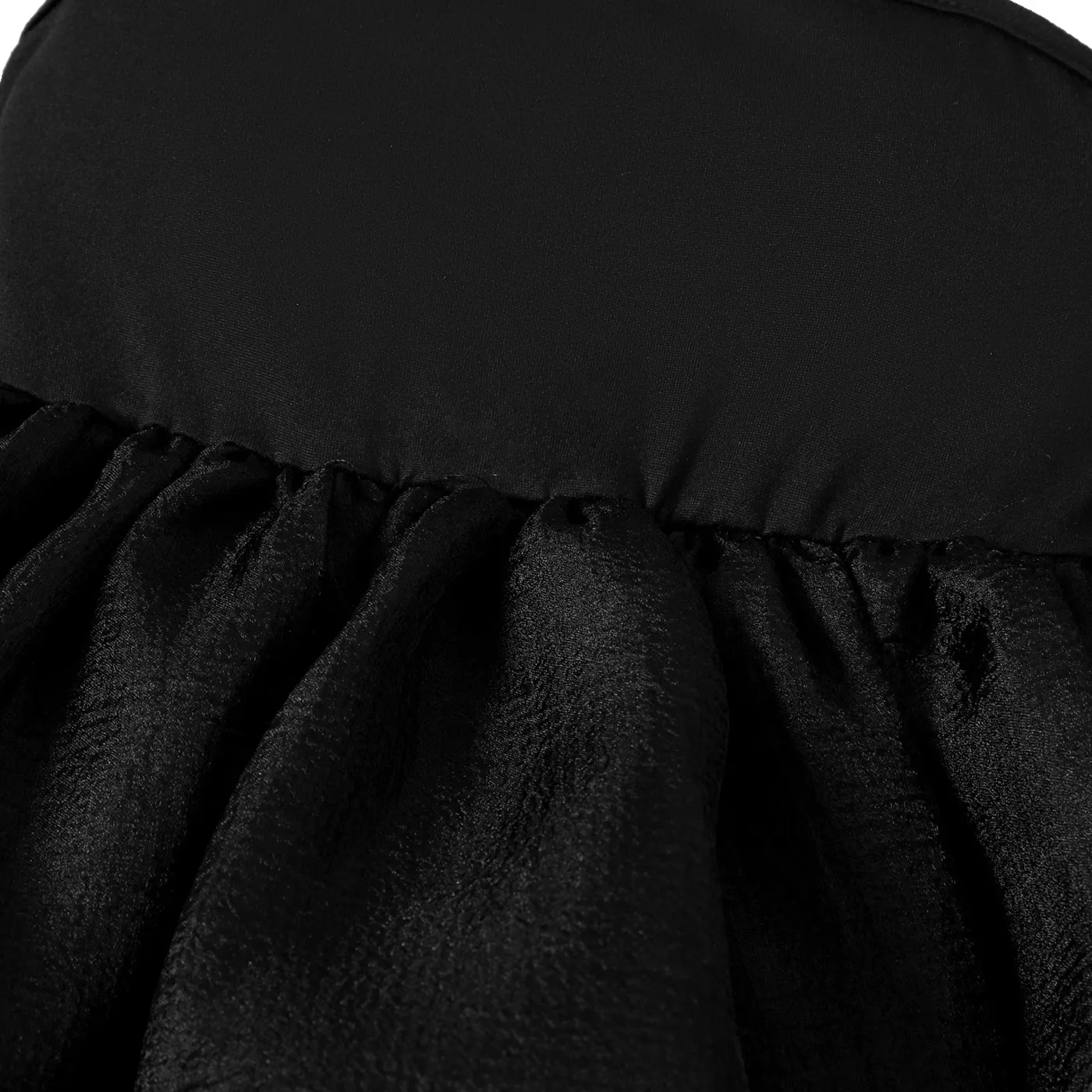 Toddler Girl Solid Mesh Slip Dress Black image 4