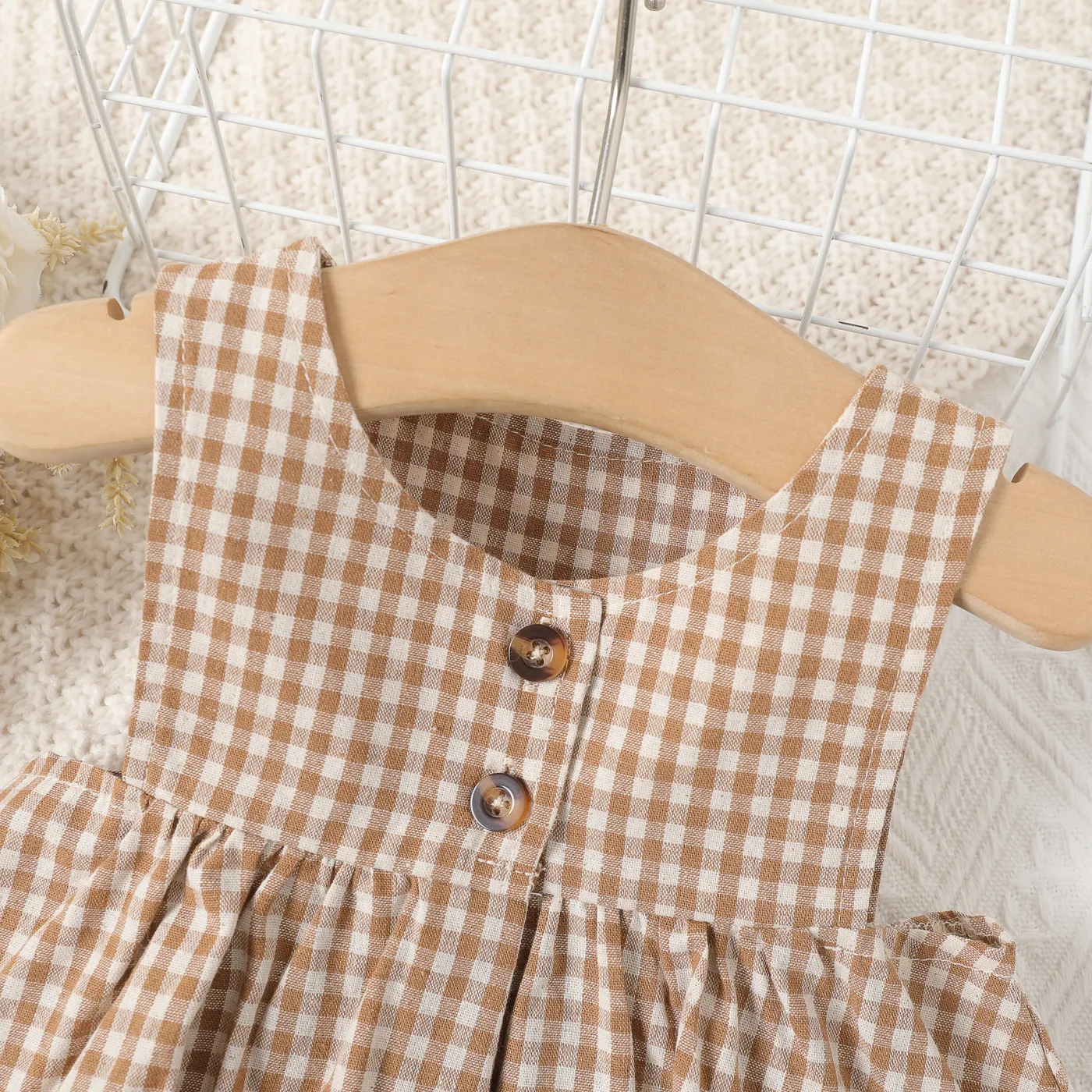 2 unidades Bebé Menina Bainha assimétrica Casual Sem mangas Conjunto para bebé  image 4