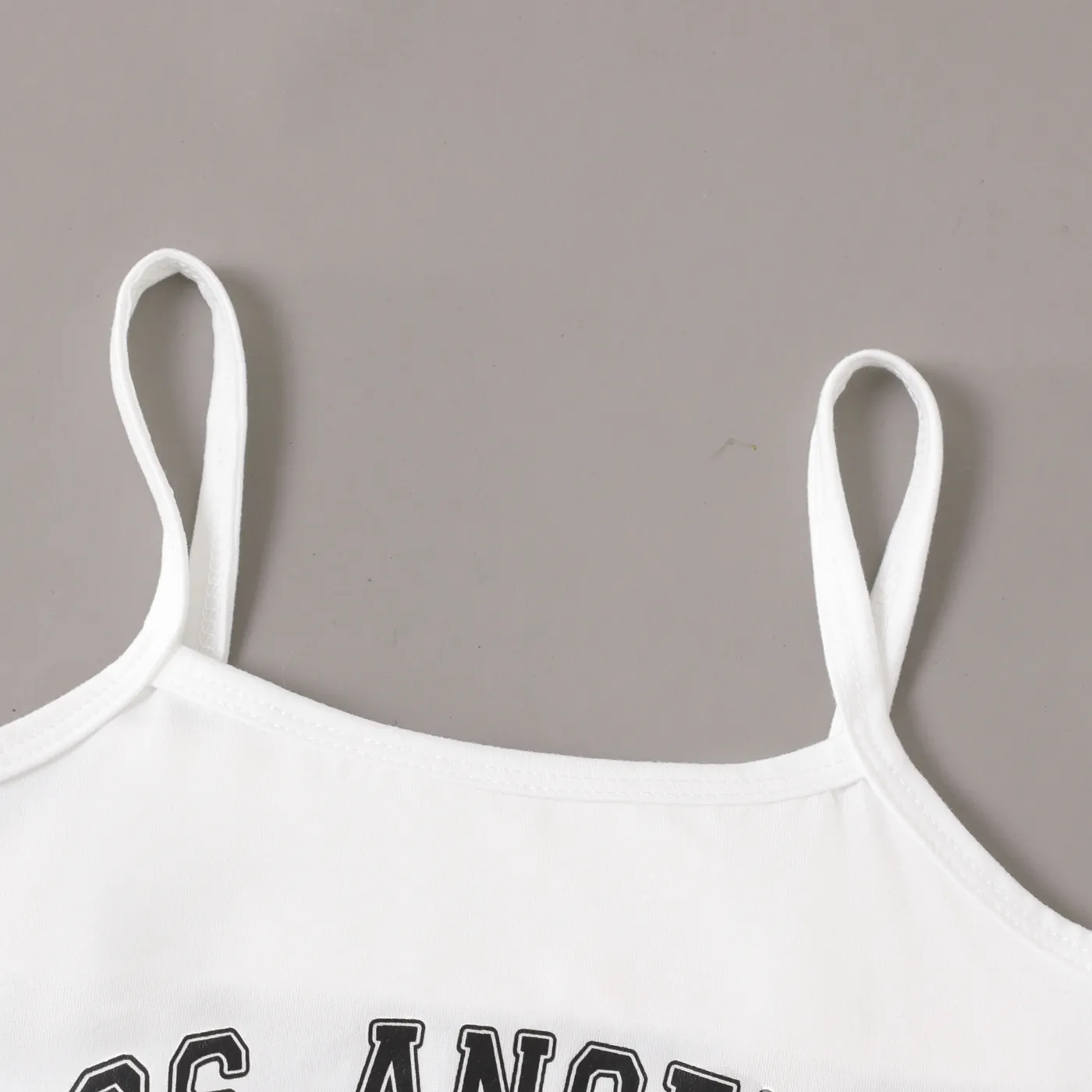 2pcs Kid Girl Letter Print Slip Top and Shorts Set  image 4
