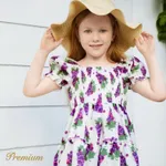 Toddler Girl Allover Grape Print Short-sleeve Smocked Dress  image 2