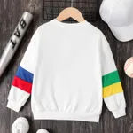 Kid Boy Letters Print Colorblock Long-sleeve Sweatshirt   image 3
