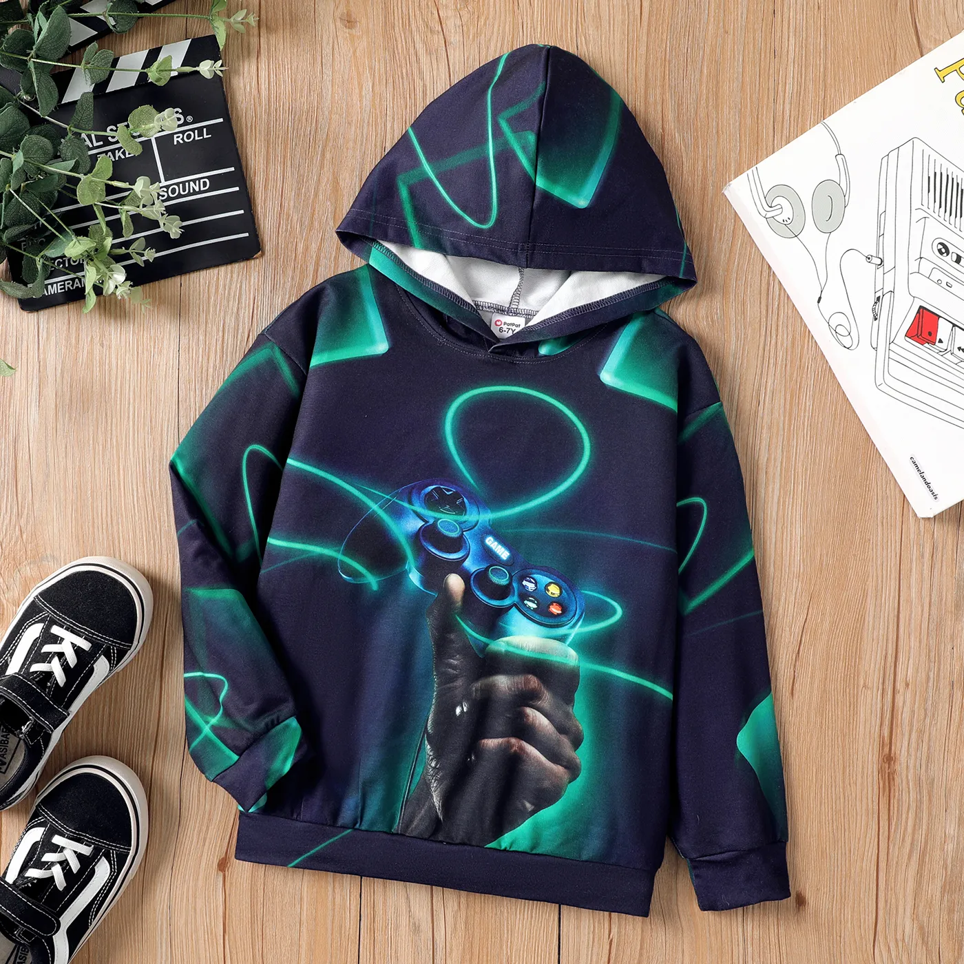 

Kid Boy Allover Print Long-sleeve Hoodie
