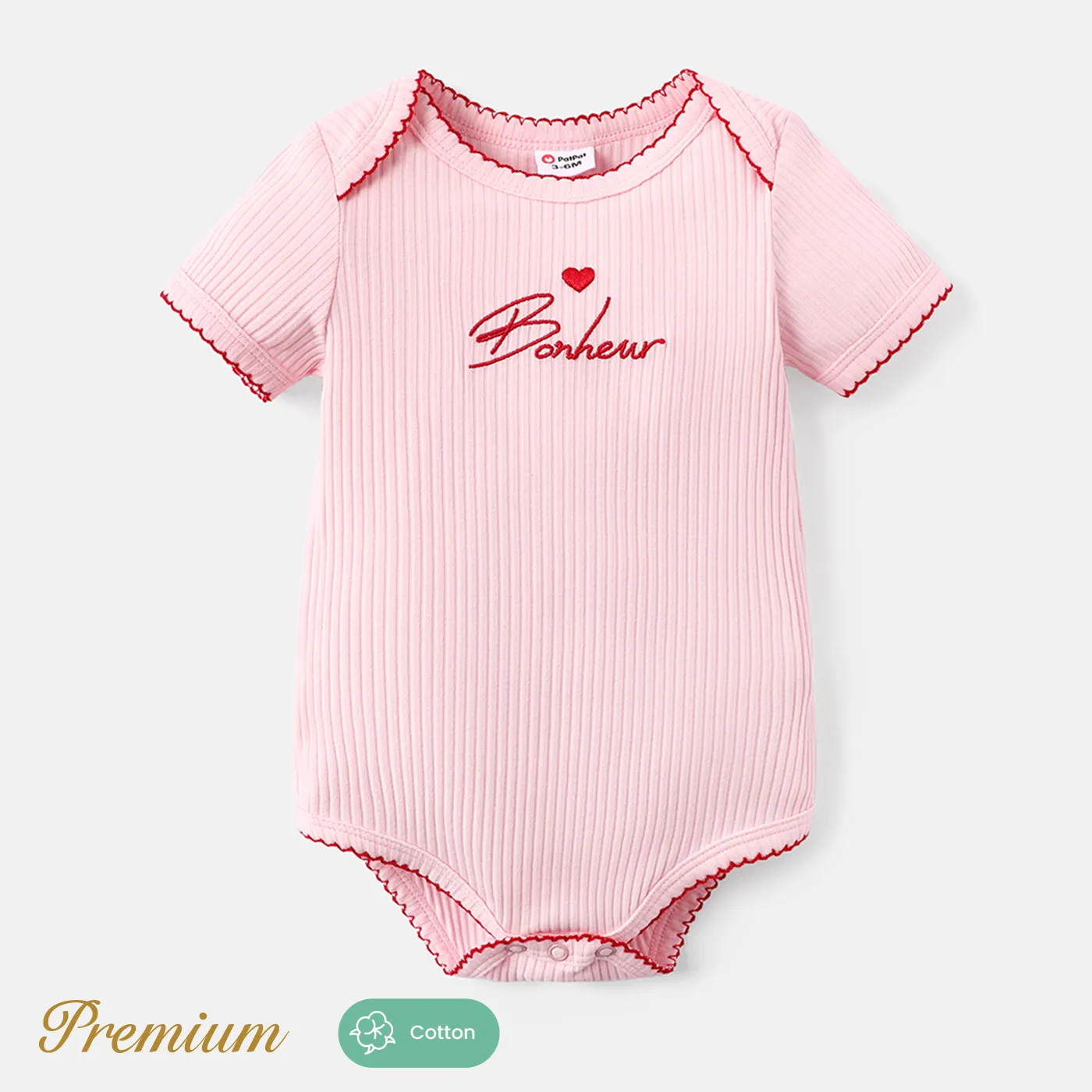 Bebé Menina Elegante Manga curta Macacão curto Rosa