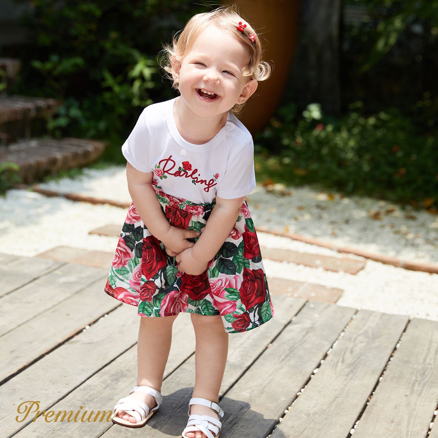 

<Blooming Roses> Baby Girl Combo Dress / Toddler Girl Shorts Sets