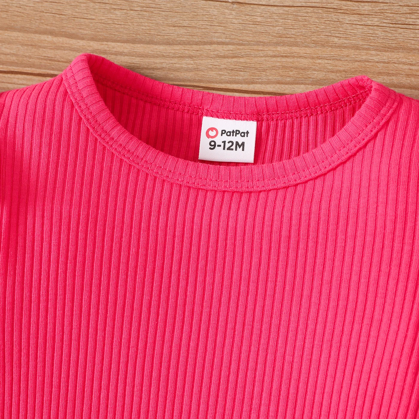 Baby Girl Ruffled Long-sleeve Rib-knit Top   image 5