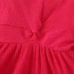 Baby Girl Twist Front Rib-knit Long-sleeve Dress   image 4