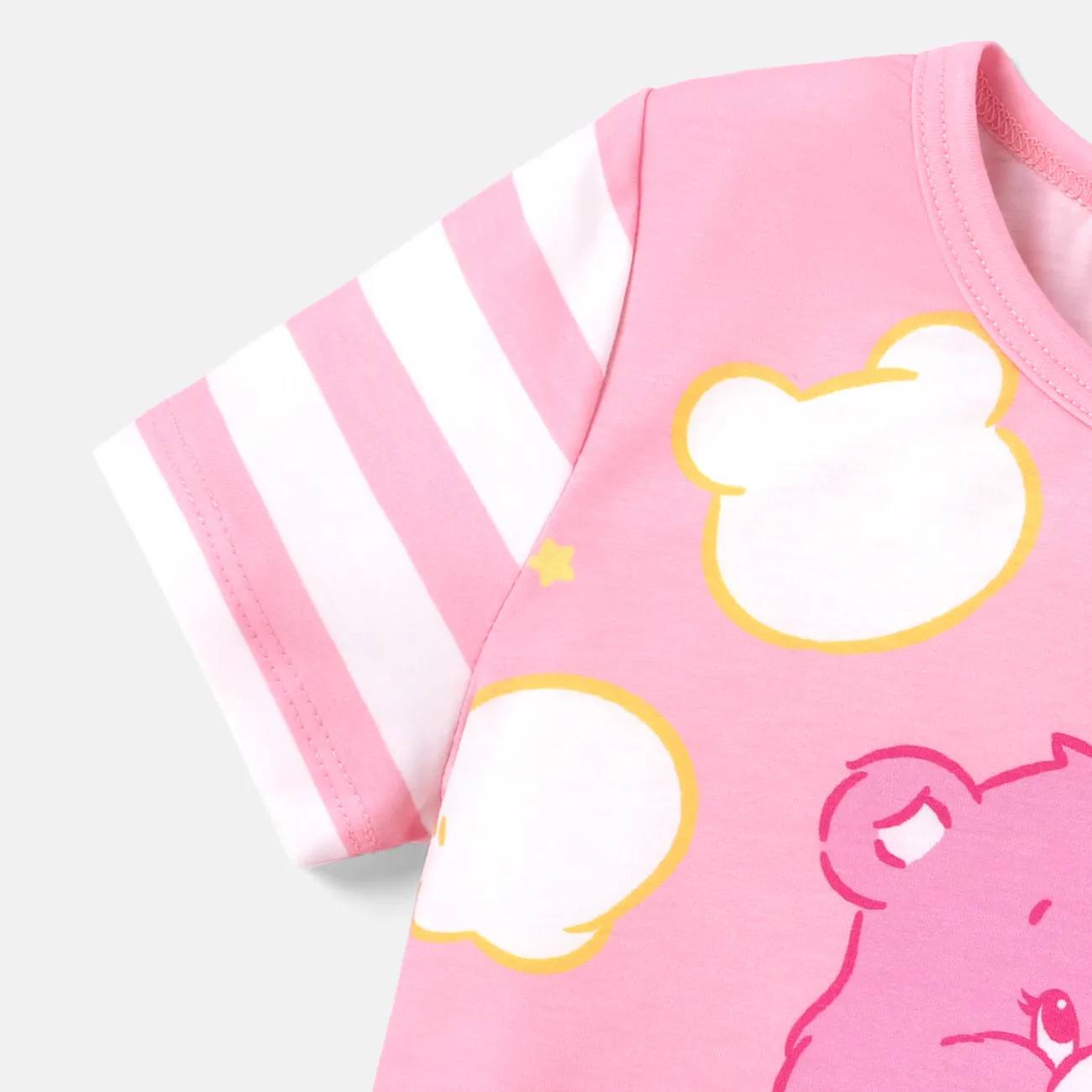Glücksbärchis Kleinkinder Unisex Kindlich Bär Kurzärmelig T-Shirts rosa big image 1