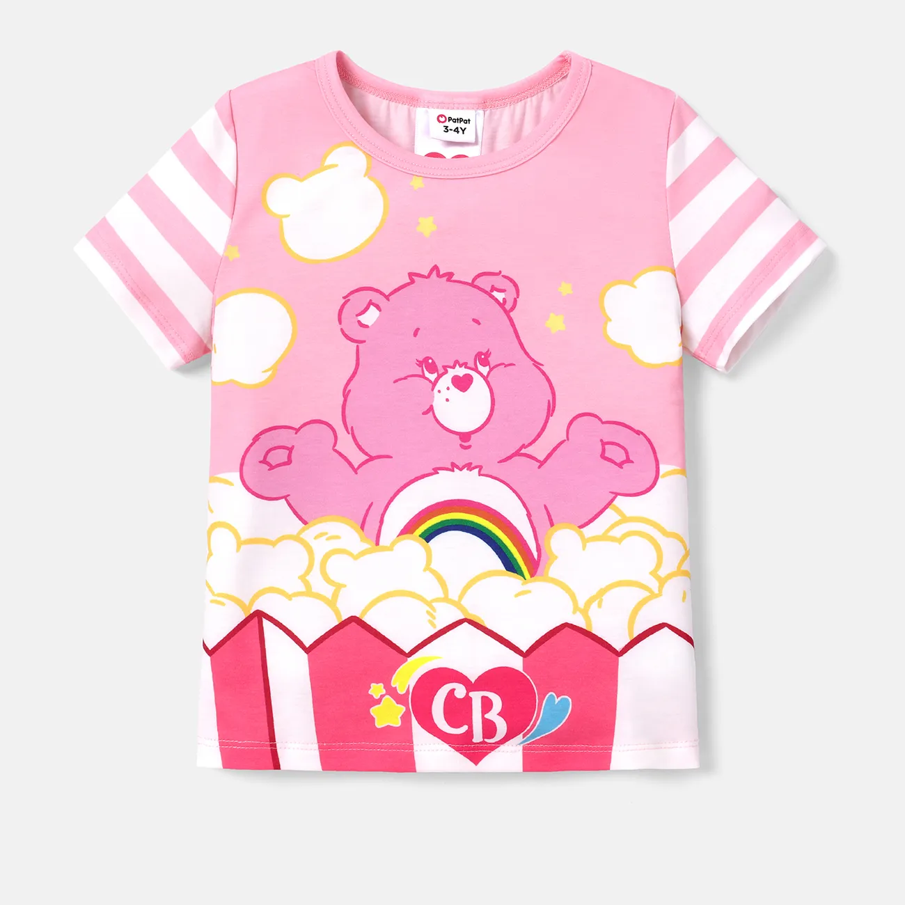 Glücksbärchis Kleinkinder Unisex Kindlich Bär Kurzärmelig T-Shirts rosa big image 1
