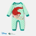 Disney Princess Baby Girl Naia™ Character & Polka Dots Print Long-sleeve Jumpsuit  Green