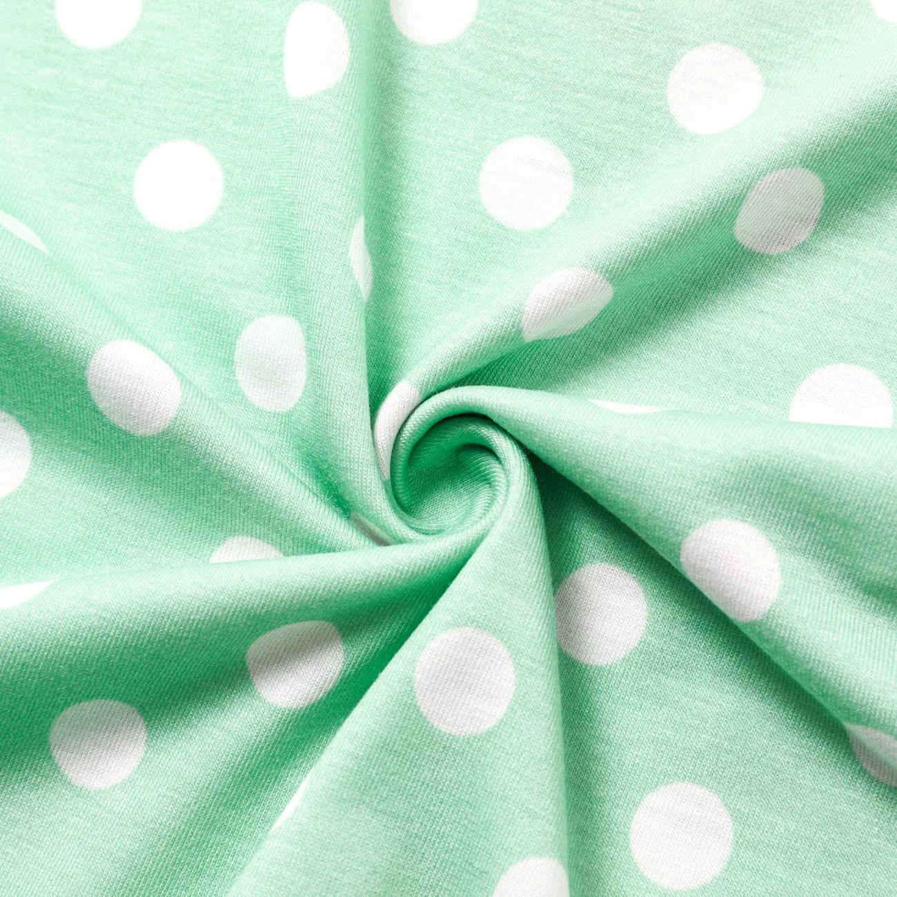 Disney Princess Baby Girl Naia™ Character & Polka Dots Print Long-sleeve Jumpsuit  Green big image 1