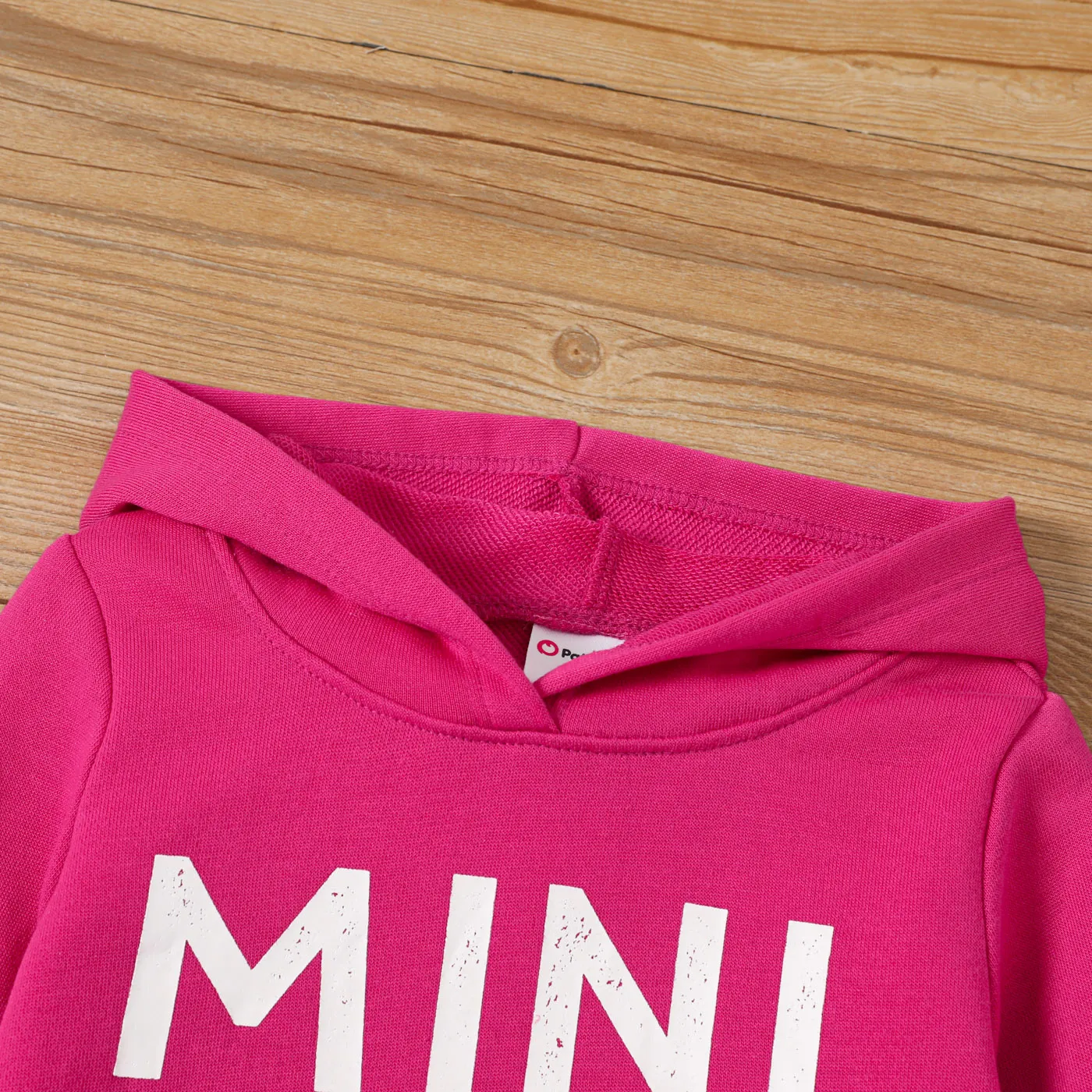 2pcs Toddler Girl Letter Print Hoodie and Pants Set   image 3
