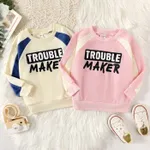 Toddler Girl/Boy Letter Print Pullover Sweatshirt   image 2