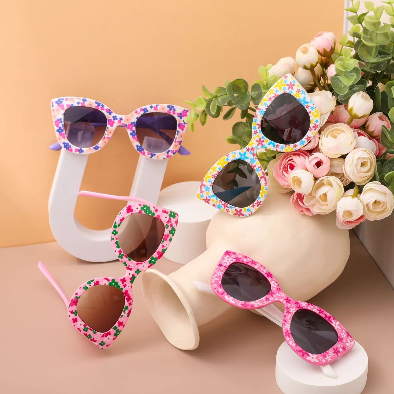 Toddler/Kid Girl Floral Print Sunglasses Light Pink big image 1