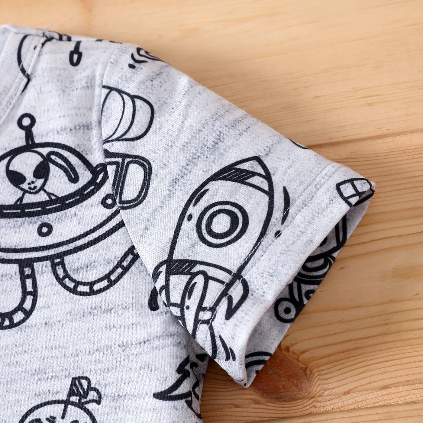 Baby Boy Space Print Naia™ Short-sleeve Tee gray image 5