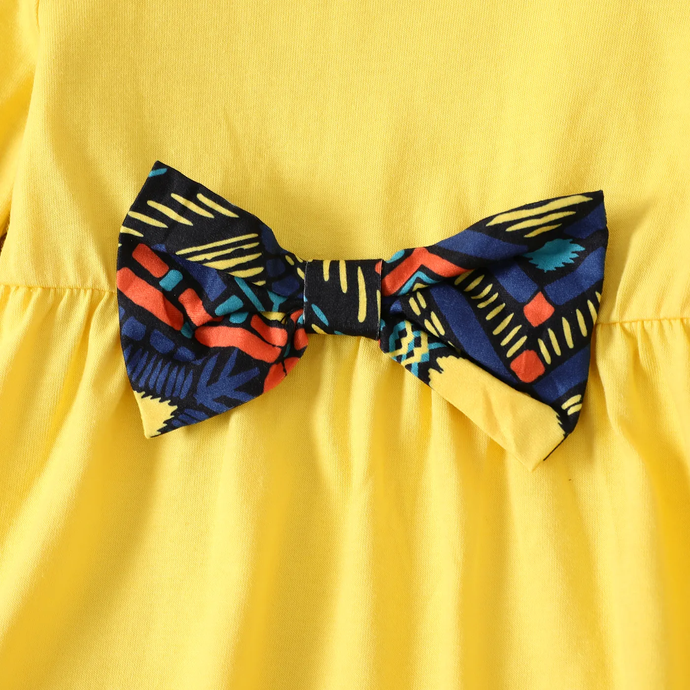 2 unidades Bebé Menina Extremidades franzidas Boémio Manga comprida Conjunto para bebé Amarelo image 3